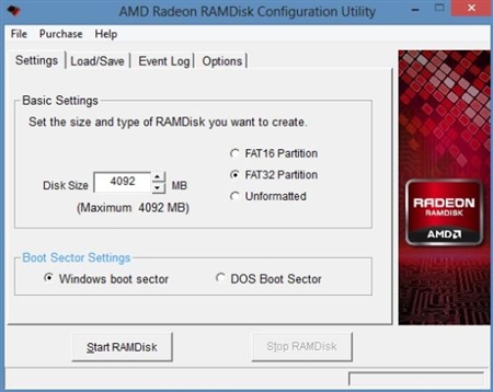 AMD Radeon RAMDisk内存虚拟硬盘软件4.4.0 RC32版