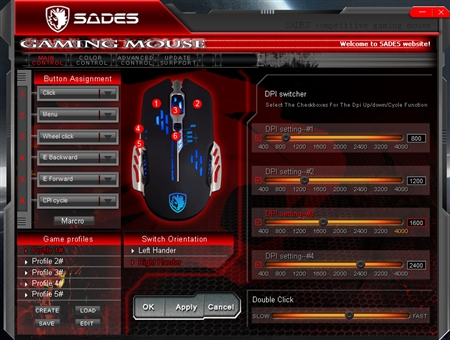 SADES赛德斯灵月鼠标驱动1.0版