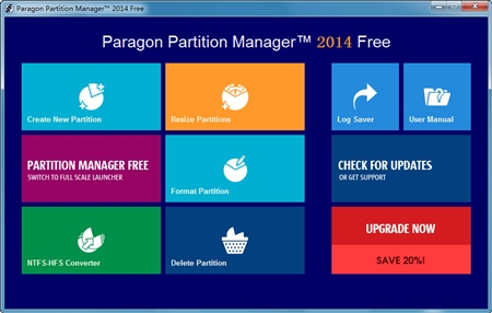 Paragon Partition Manager分区魔术师硬盘分区工具2014免费版