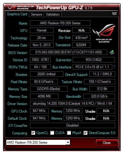 增加r9 290的发布日期 支持nvidia geforce gtx 780 6gb,gtx 860m